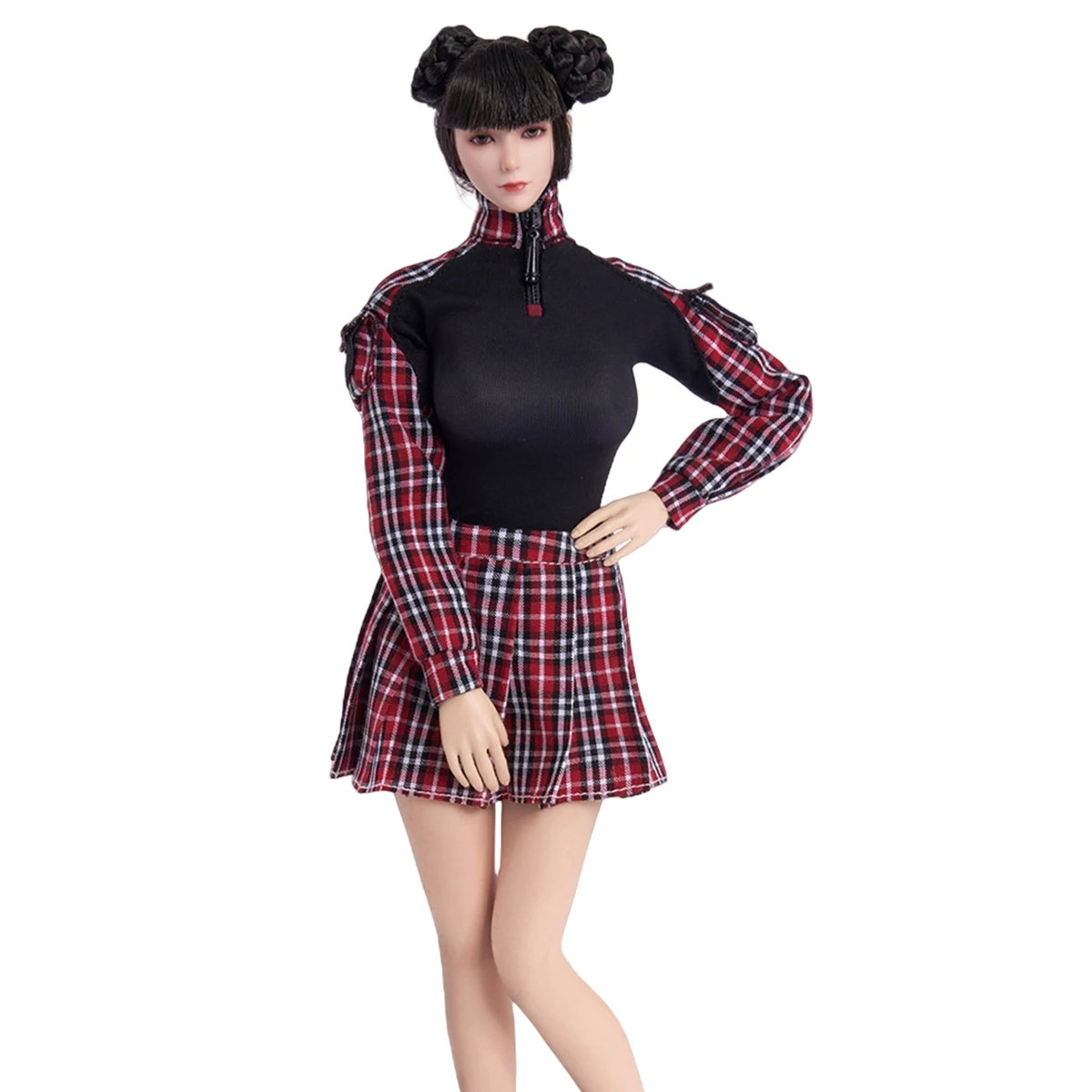 

HiPlay 1/6 Female Plaid Tops JK Skirt Doll Clothes Accessory for 12-inches Action Figurine