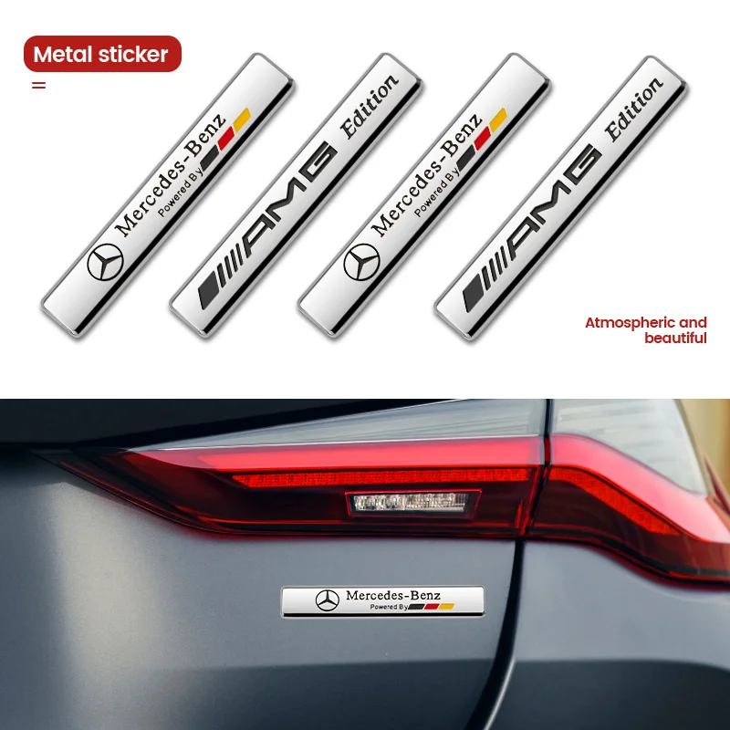 3D Metal Car Body Emblem Badge Exterior Decorative Creative Stickers For Mercedes Benz AMG GLE GLS CLS GLC CLA GLA GLK ML C197