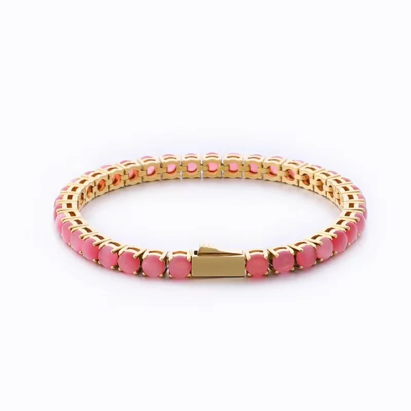 Goldenway Customized Stainless Steel Tennis Bracelets/Necklaces/Chokers OEM & ODM Colorful Zircons CZ Tennis Titanium Jewelry