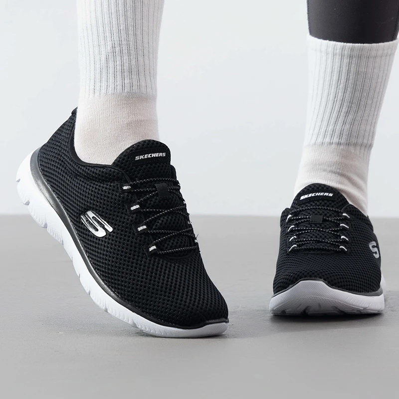 Skechers Women's Shoes Original Lightweight Fashionable Wear-Resistant Non-Slip New Fitness Training Outdoor Sports Casual Shoes 12985-Bkw-7