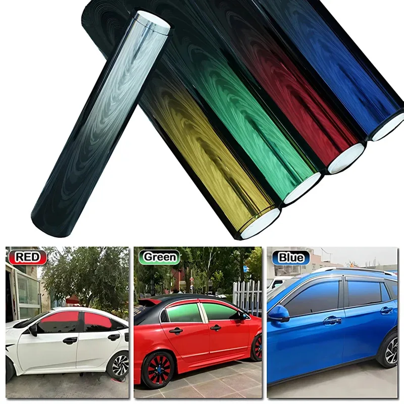 

50CMx1/3M Automobile Double Color Gradient Sun Film Front Glass Sticker UV Insulation Film Automobile Accessories For BMW 330i