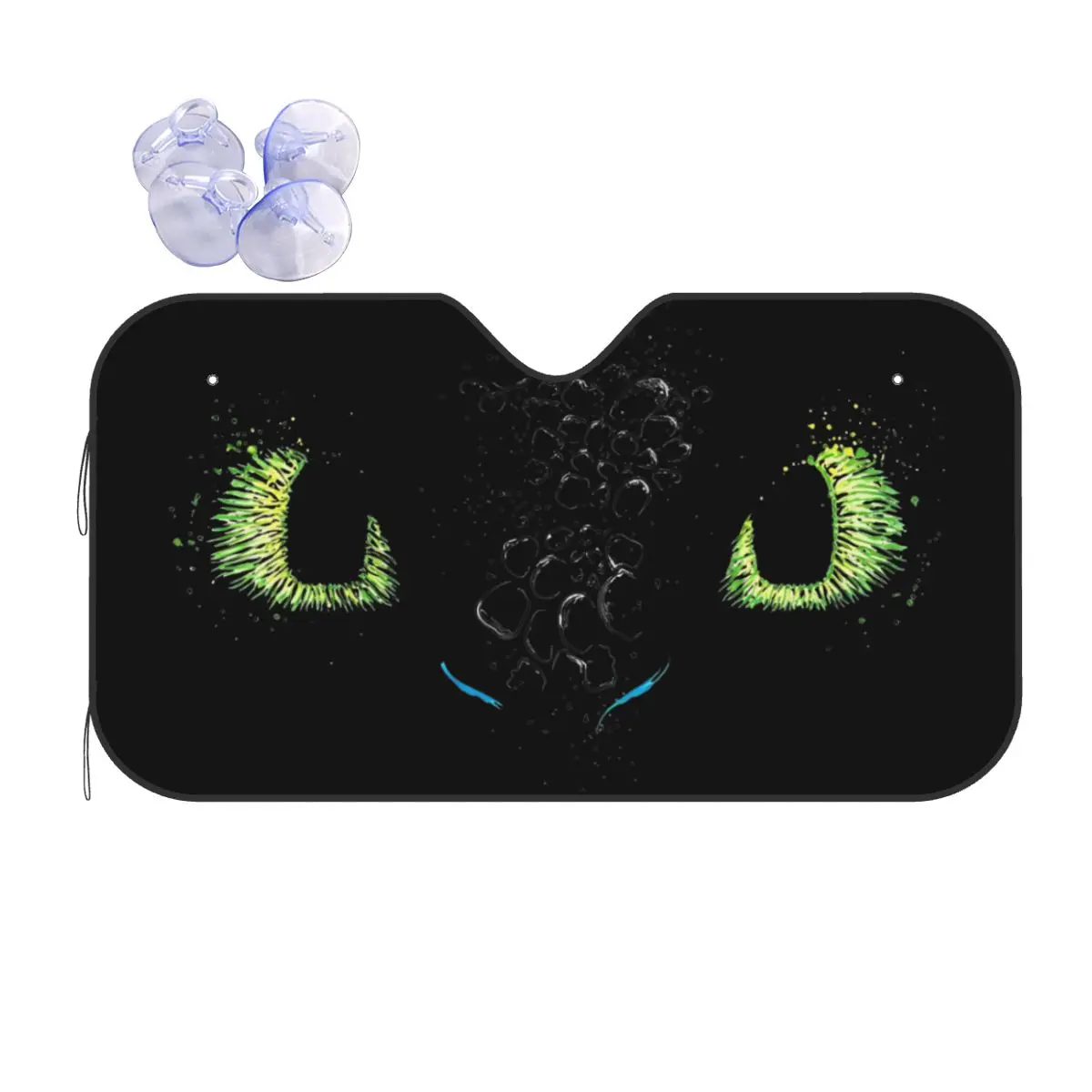 

Лобовое стекло The Eyes Toothless Dragon Sunsha, складная крышка, передний блок, окно 70x130 см, солнцезащитный козырек, ледяной щиток, защита от пыли