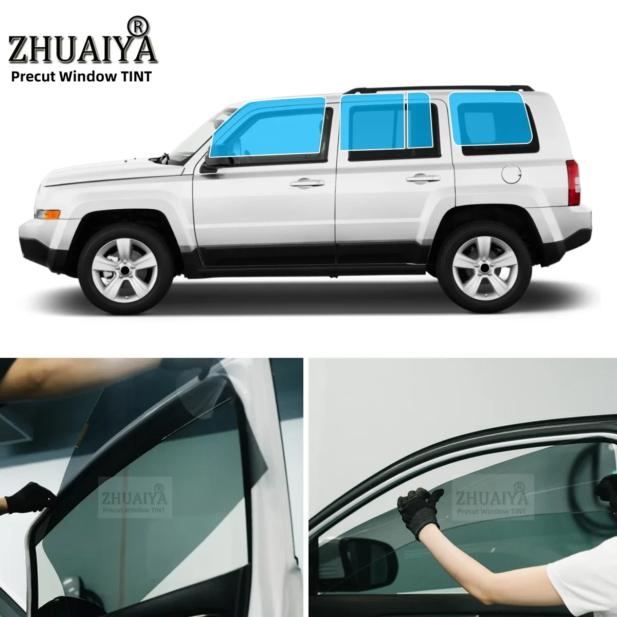 Precut Car Removable Window Tint Film Front Two Door Windows Tint For Jeep Patriot 4 DR SUV 2007-2017