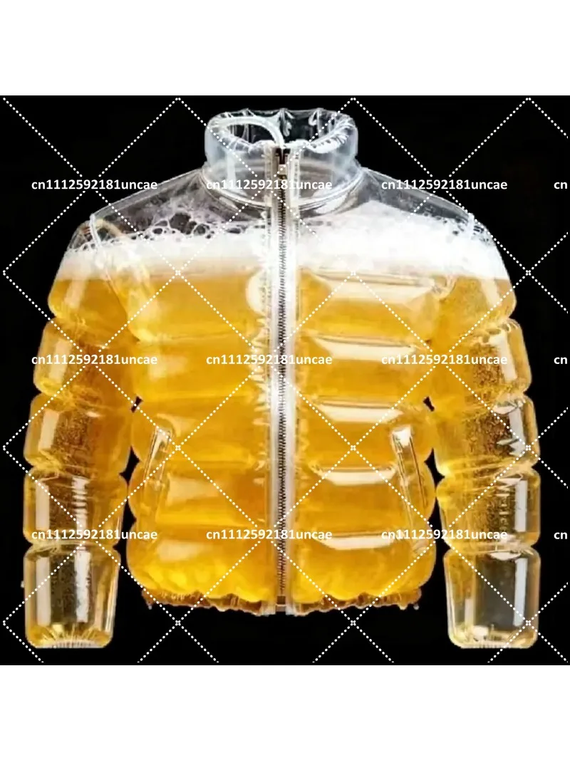 Transparent Beer-Drinking Jacket Funny Gag Gifts for Pool Parties Festivals Carnivals