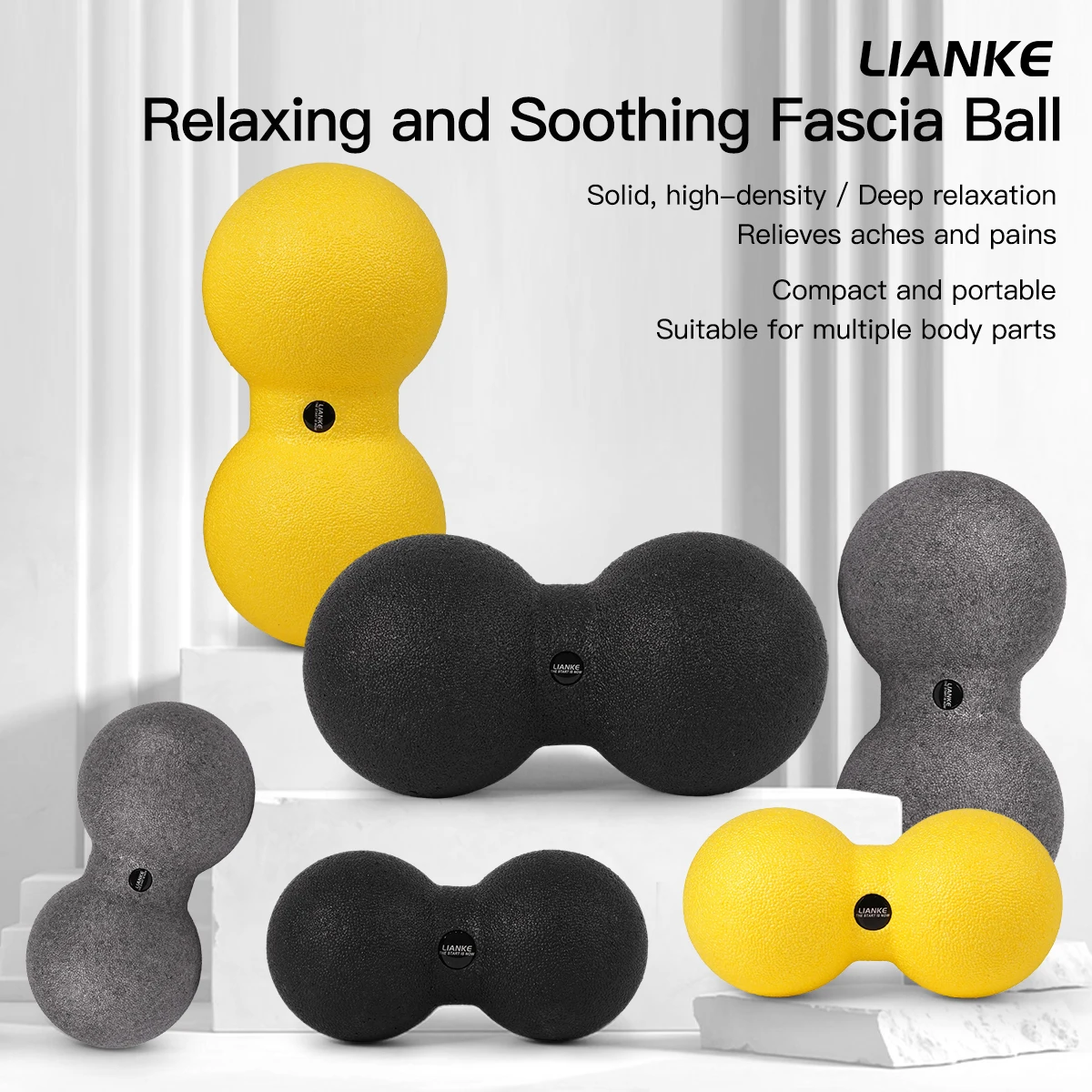 EPP Peanut Foam Ball, designed to aid in fitness training and relieve muscle soreness in various parts of the body.