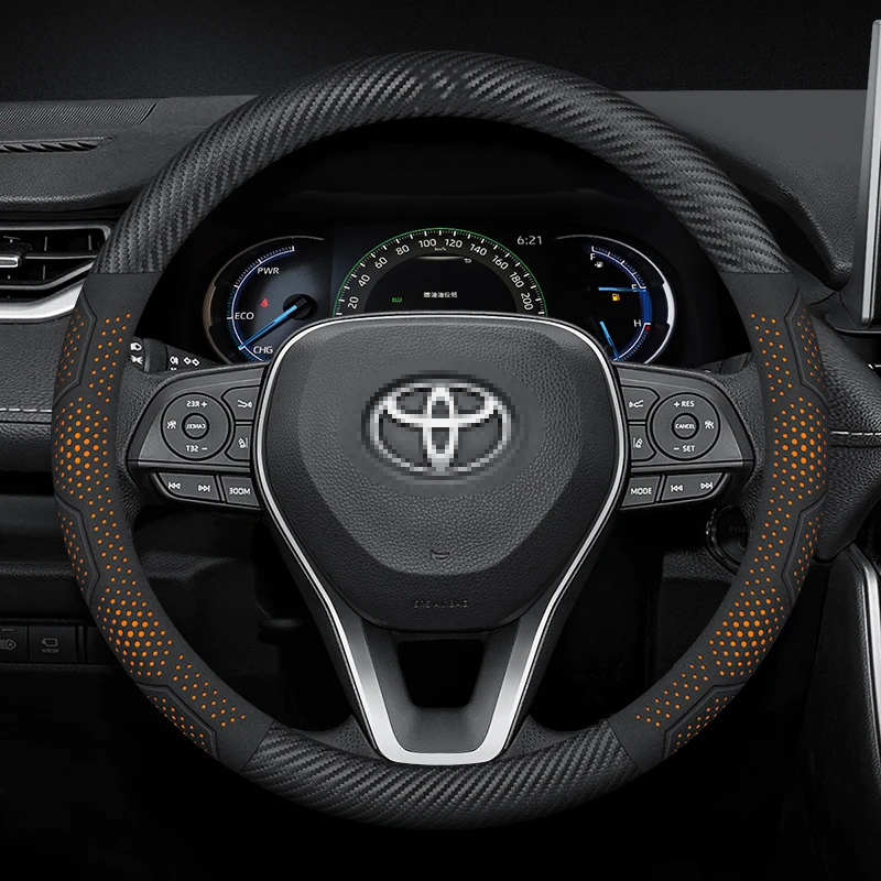 

Car Chamois Steering Wheel Cover For Toyota Corlla Camry Yaris Auris C-HR RAV4 Land Cruiser Prius Harrier bz3 bz4 Accessories