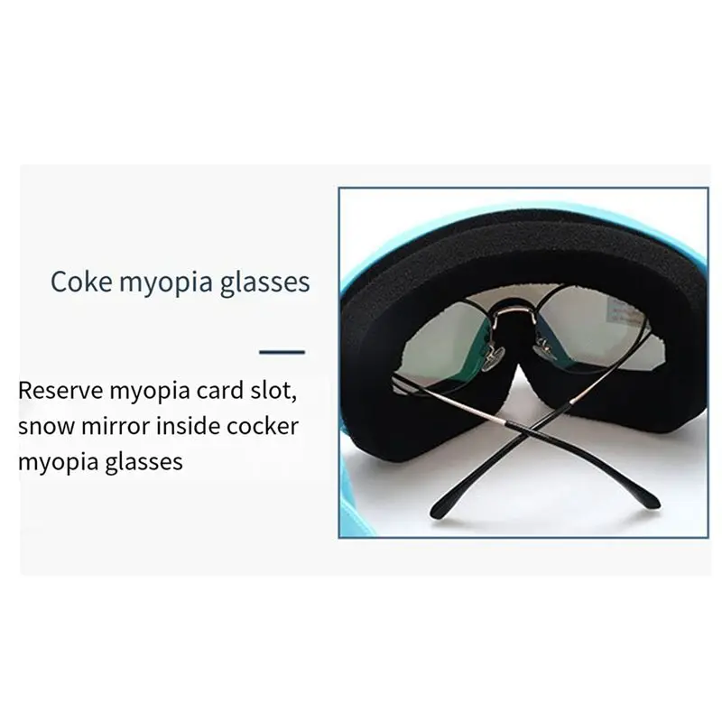 RTENTE-Myopia Adult Snow Goggles Safety Glasses With Spherical Lens For Adults, Skiing And Mountaineering Gear