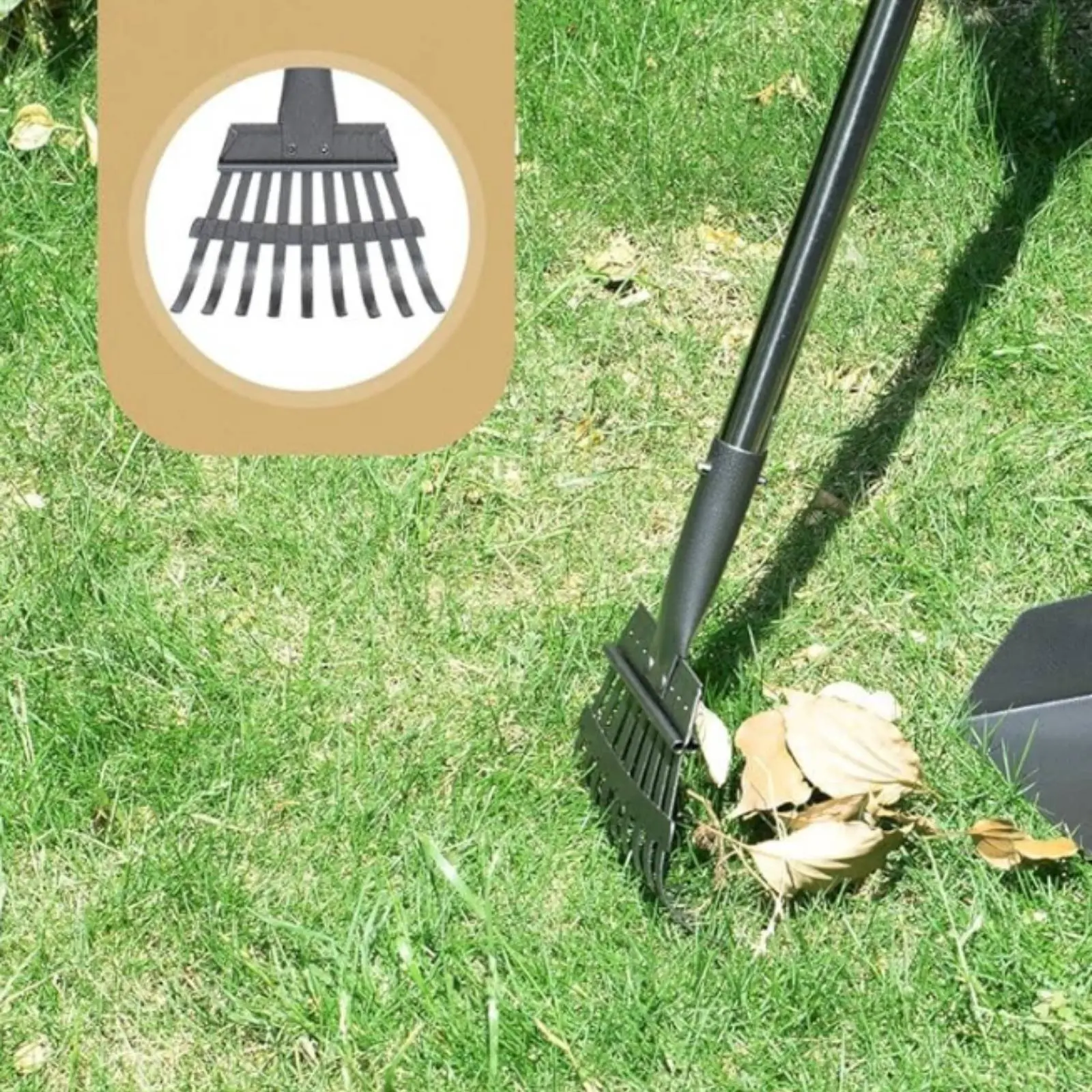 

Pet Waste Collector Tray and Rake Set Rust-Resistant Metal Poop Collector Set Easy to Clean for Yard