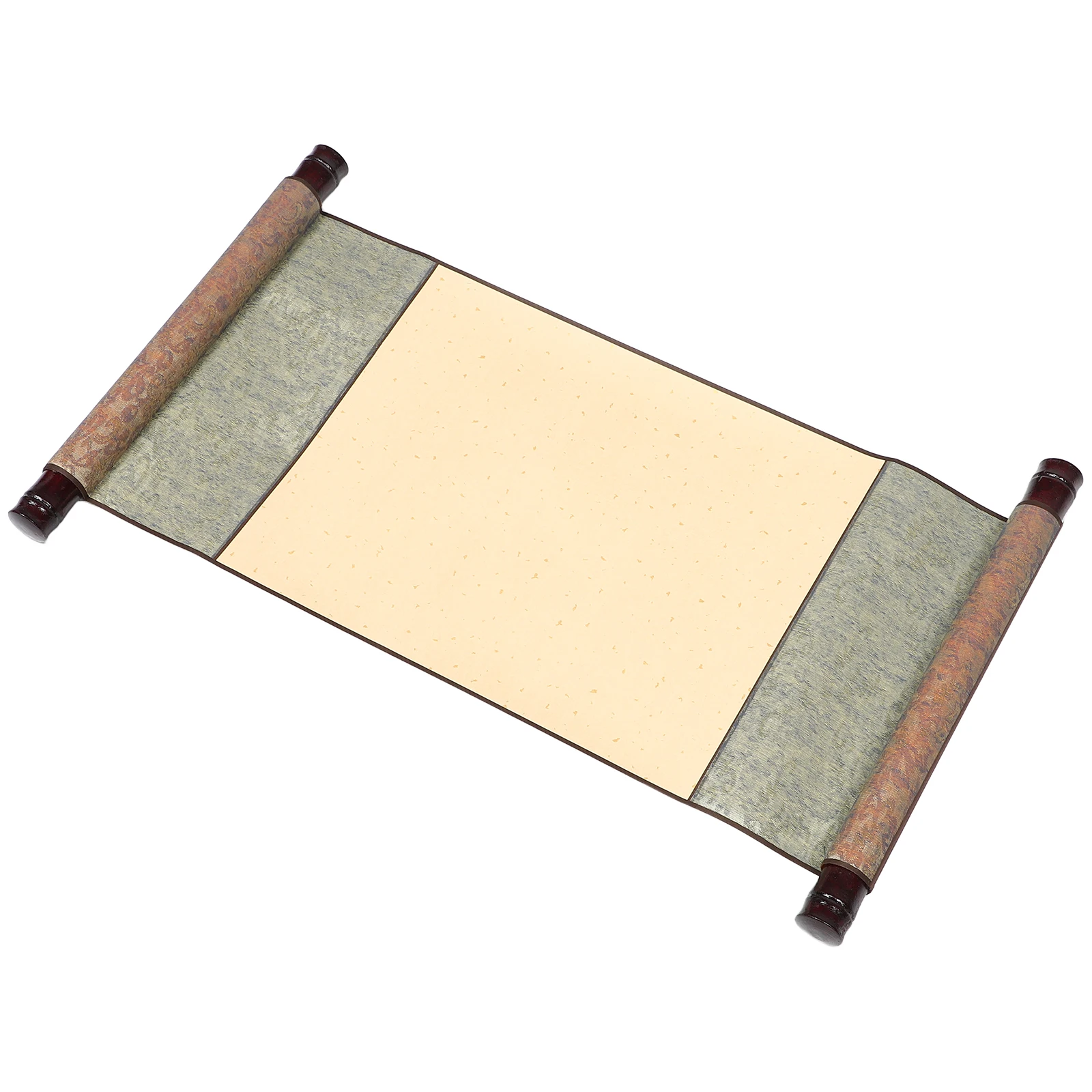 

Reusable Mounted Rice Paper Scroll Blank Canvas Double Axis Ancient Design for Calligraphy Traditional Chinese Painting