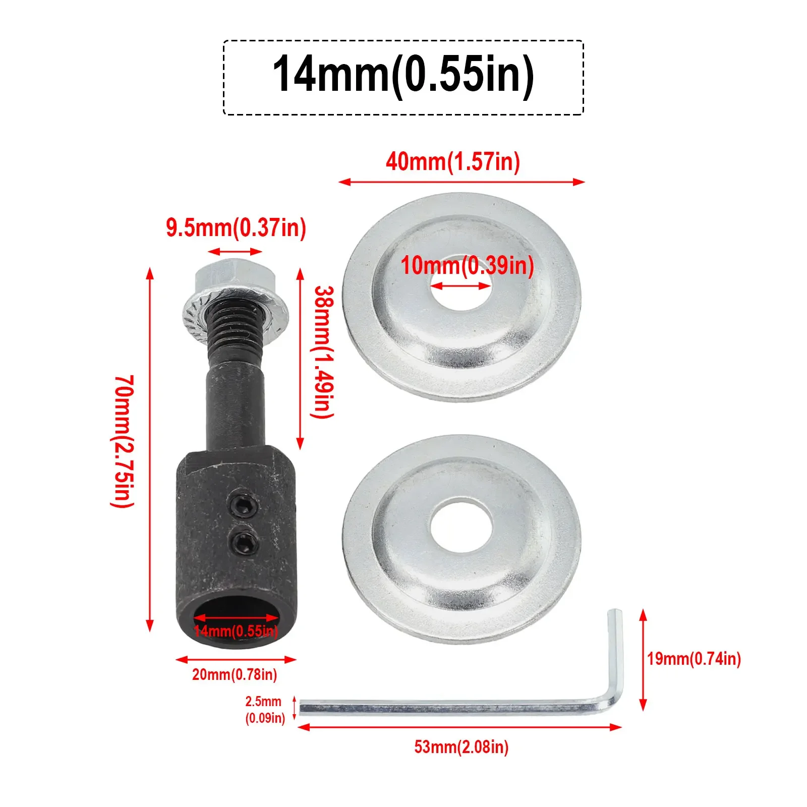 1set Spindle Adapter 5-16mm Grinding Wheel Extension Connecting Rod For Grinding Polishing Shaft Motor Bench Grinder