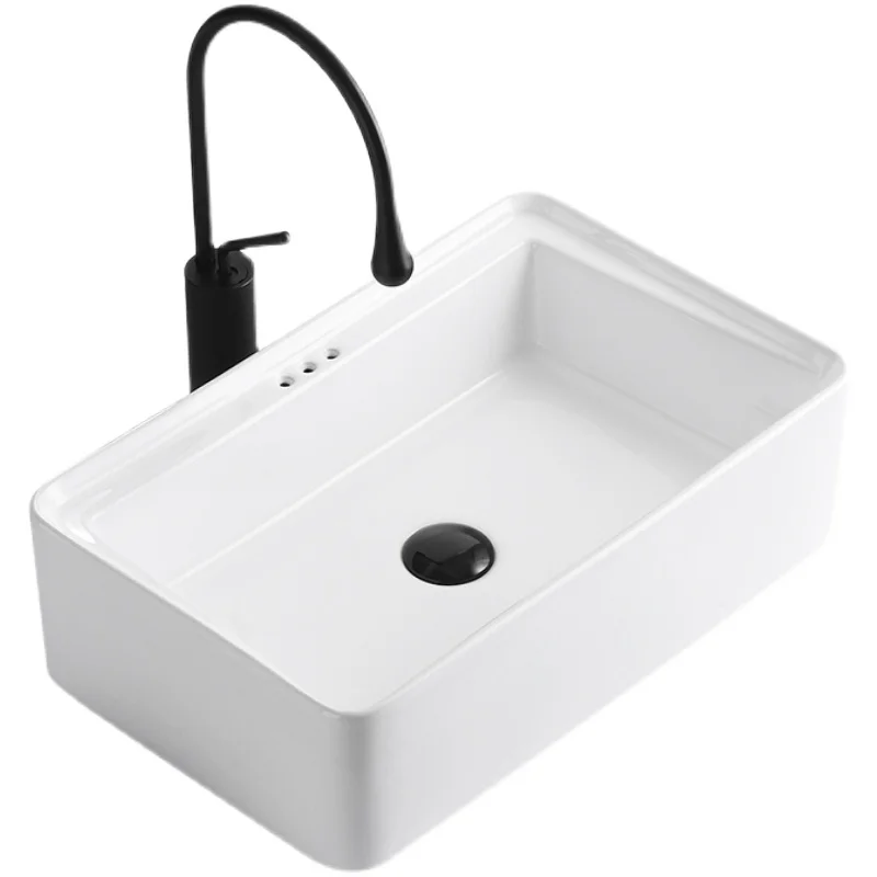 

Ultra deep balcony, ceramic household laundry basin, small-sized 45 washbasin, light luxury circular art