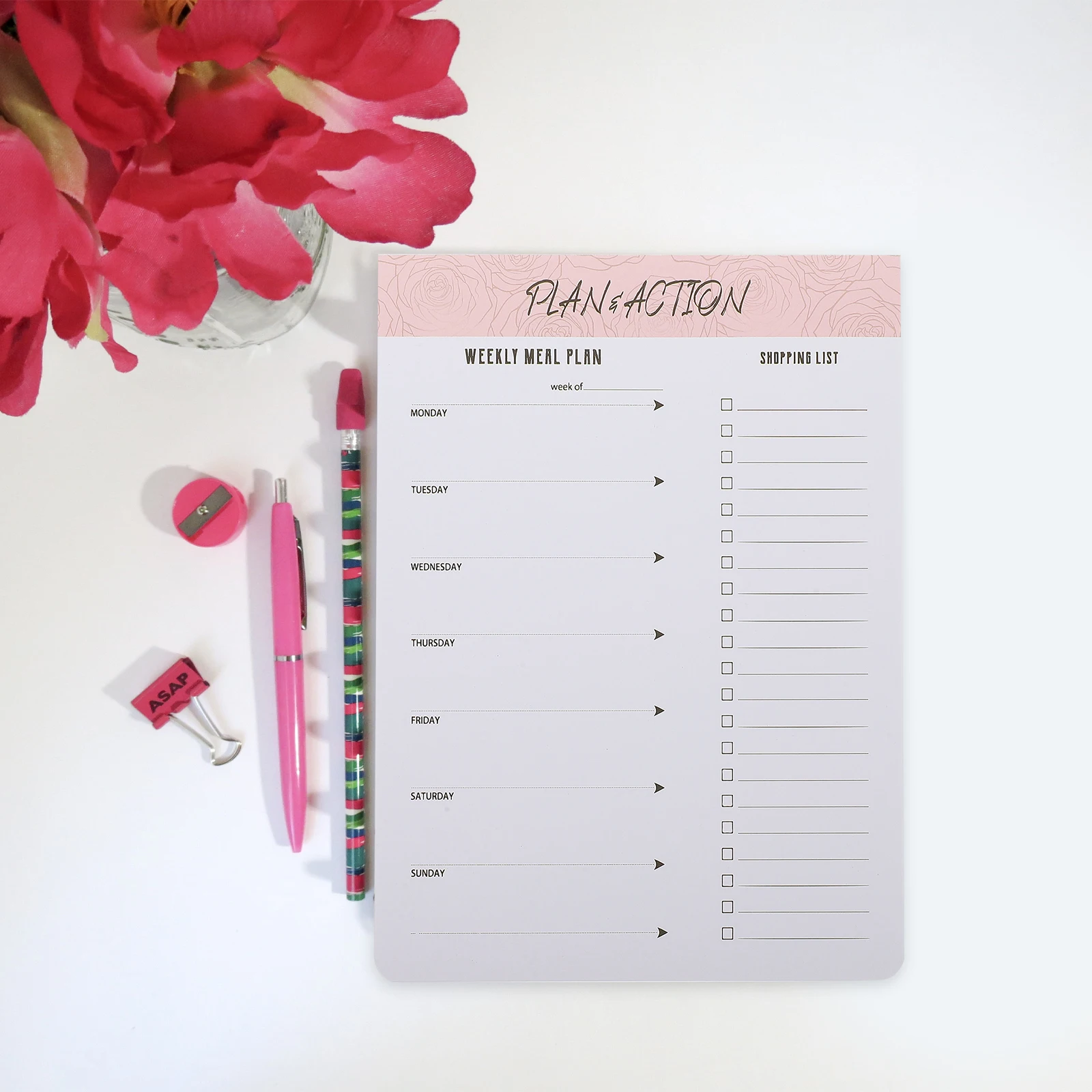 

Pink Notebook Portable Pads to Do Planner Memo Daily Planner Household Notepad Convenient Note Pads Smooth Writing Dietary