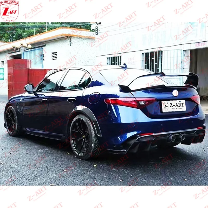 GTAM Carbon Fiber Rear Bumper For Alfa Romeo Giulia Carbon Fiber Rear Body Kit For Giulia GTAM Facelift Bumper Body Kit