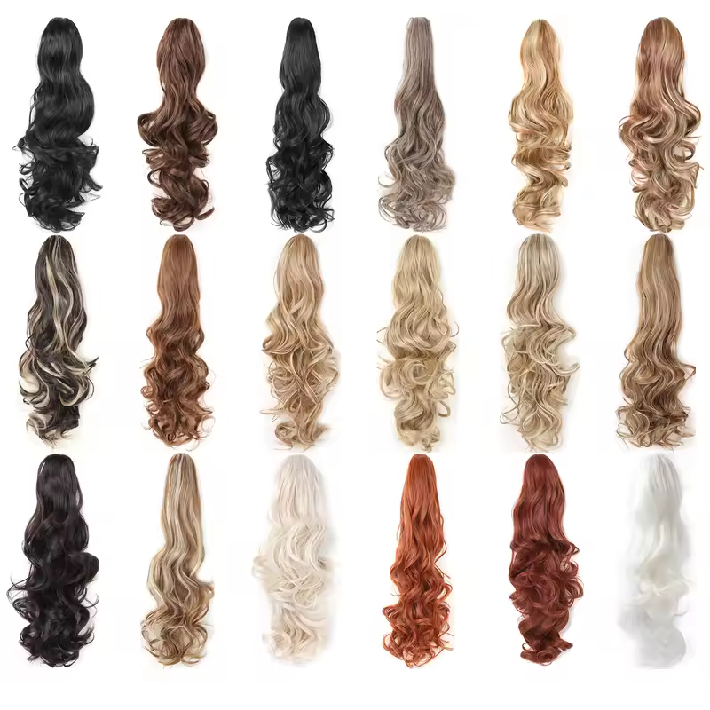 Claw Clip Ponytail Extension 18"&24 Clip in Wavy Synthetic Ponytail Hair Extensions Long Pony Tails for Women Extensions - Image 2