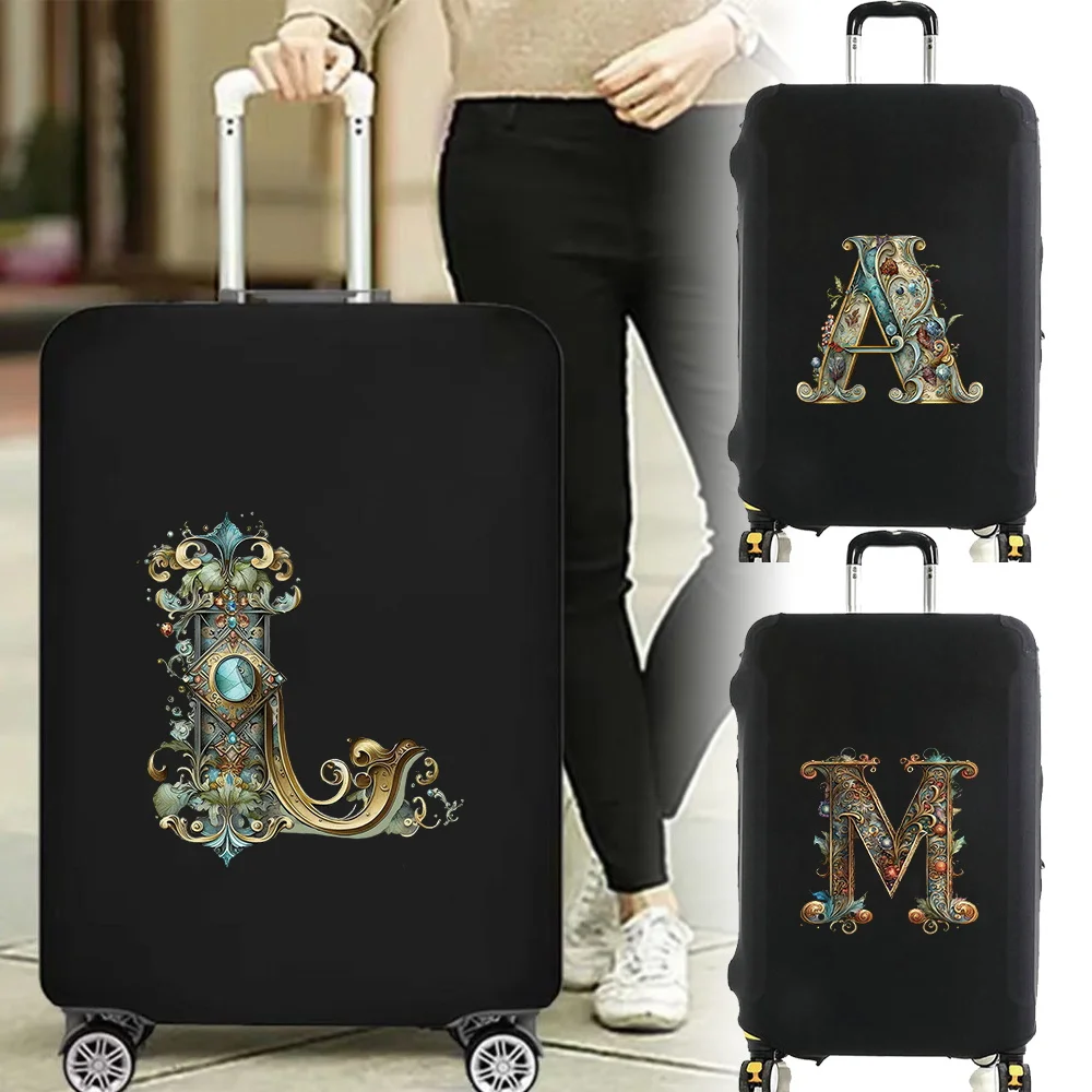 

Luggage Covers Travel Needments Reusable Travel Luggage Graphic Letter Series Suitable Luggage Cover 18-32inch Reusable