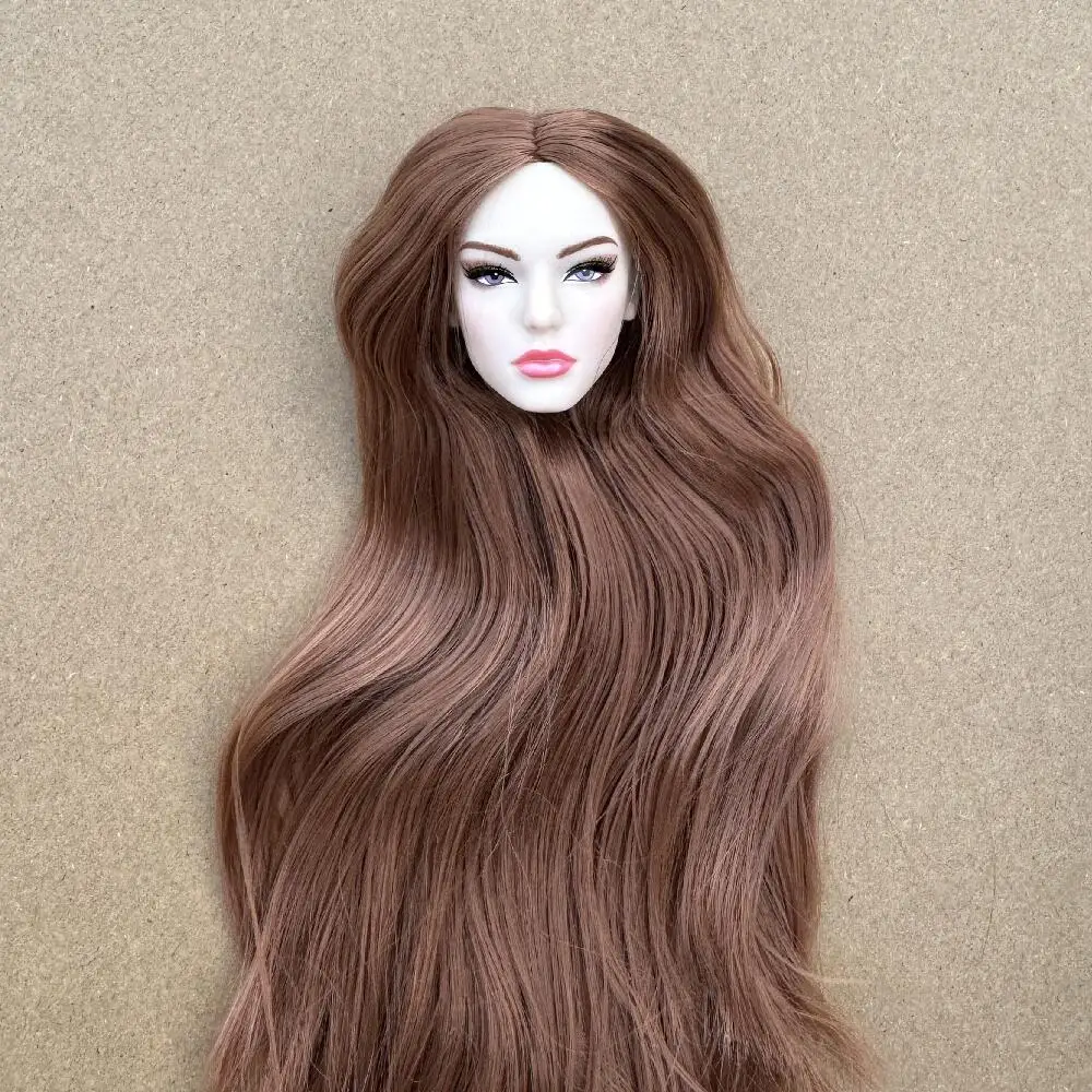 1/6 Modell-Puppenköpfe mit Sommersprossen und buntem Haar, erhältlich in den Hauttönen Braun, Weiß und Beige für die Puppenherstellung. – Detail 24