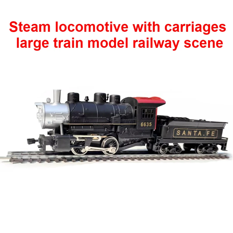 

HO Scale Steam Locomotive Model 96035 with Carriages Large Train Layout Scene Realistic Alloy Toy Train Boys Gift