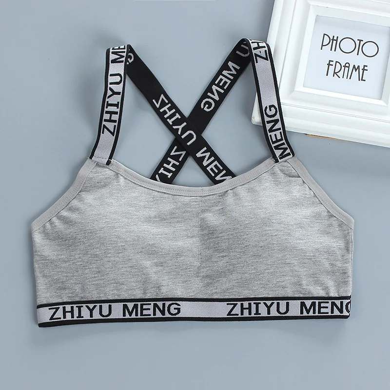 3pcs Puberty Girls Training Bras Kids Maiden Cotton Bra Underwear Teen Camisoles Tube Top Teenage Sport Bras Children\'s Lingerie