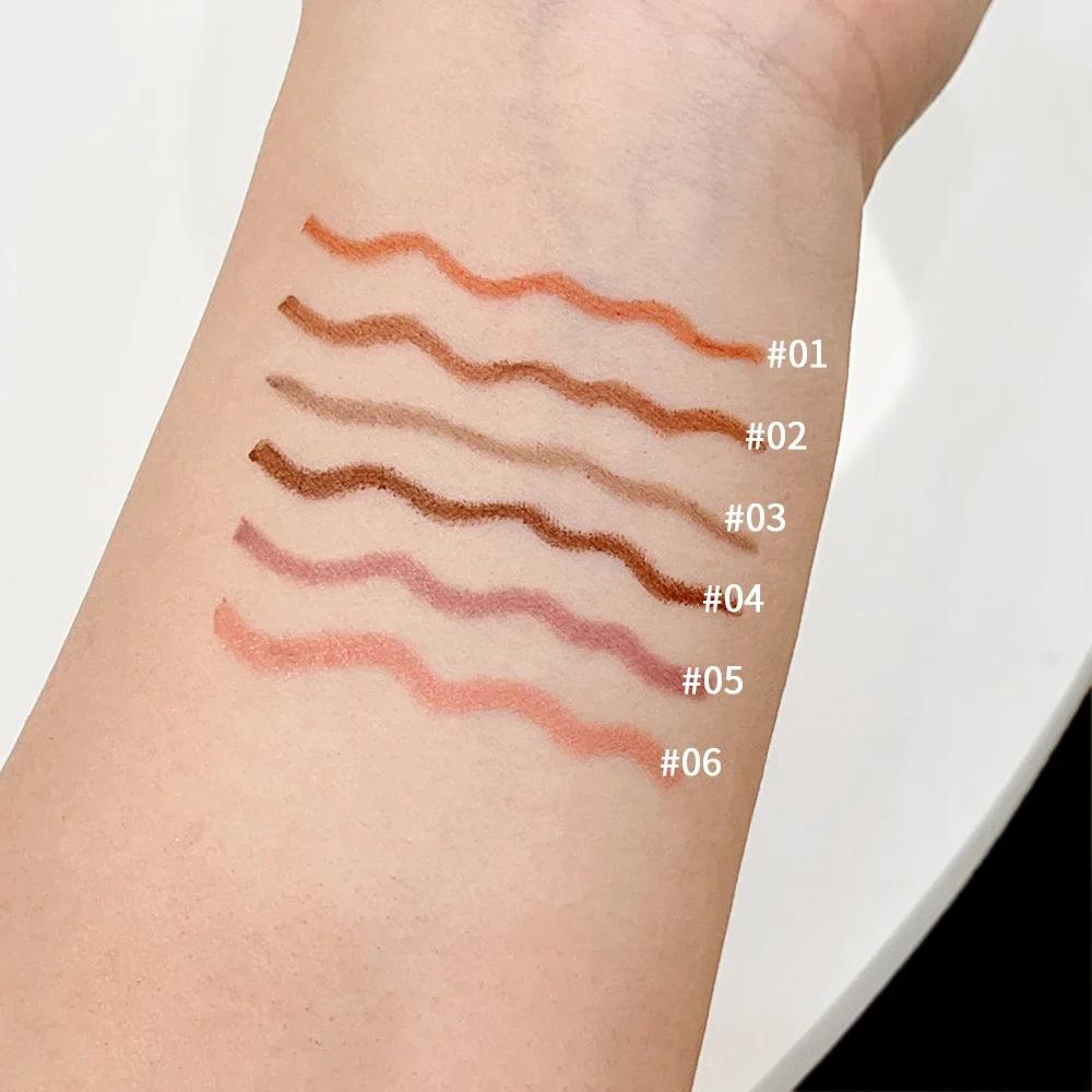 Matte Nude Pink Lip Liner Pen Outline Lip Shape Lipstick Pens Long Lasting Natural Soft Non-stick Cup Sexy Lips Makeup Cosmetics