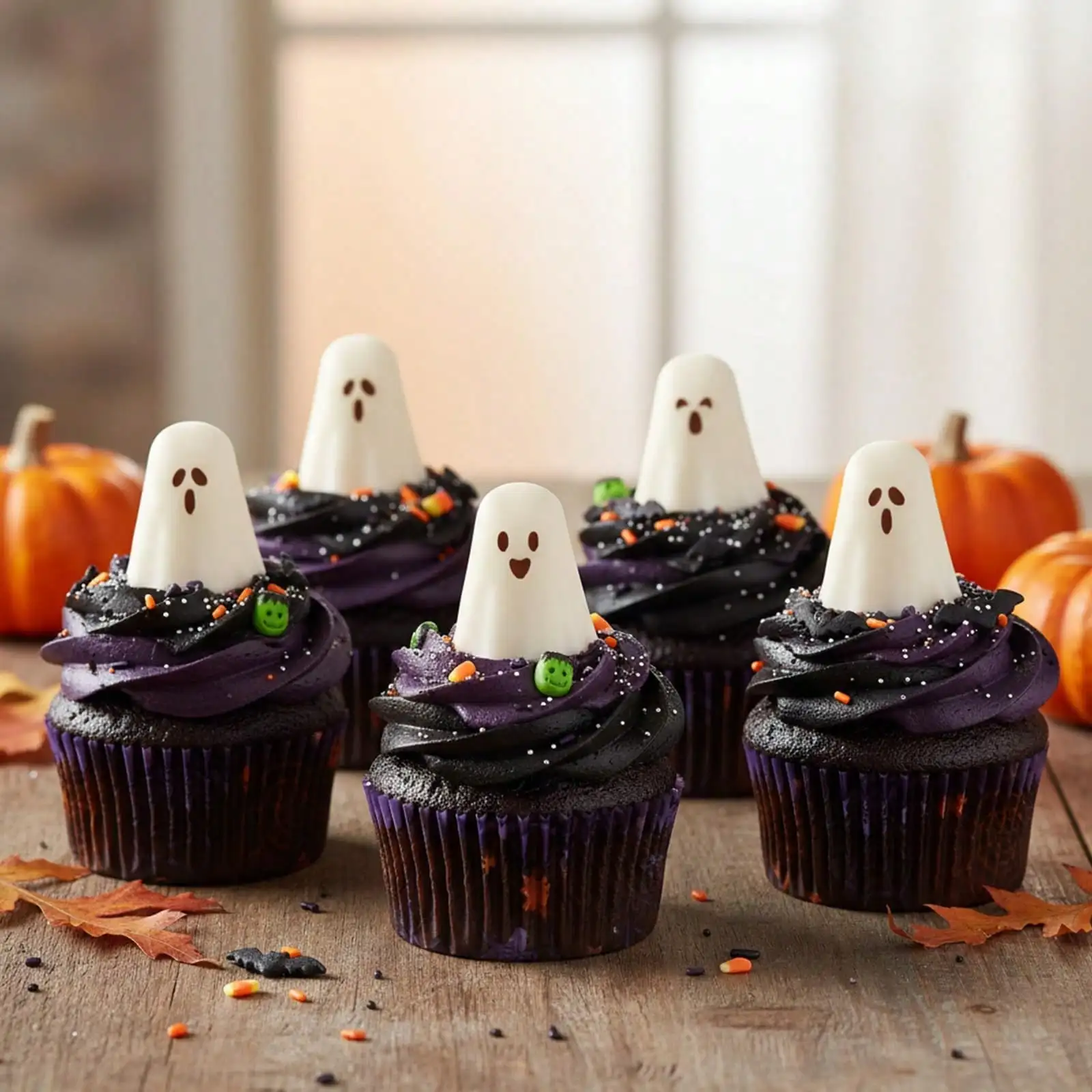 3D Halloween Ghost Shaped Silicone Baking Mold, Lovely 8-Cavity Non-Stick Tray Perfect for Homemade Chocolate, Candy, Pudding view 2