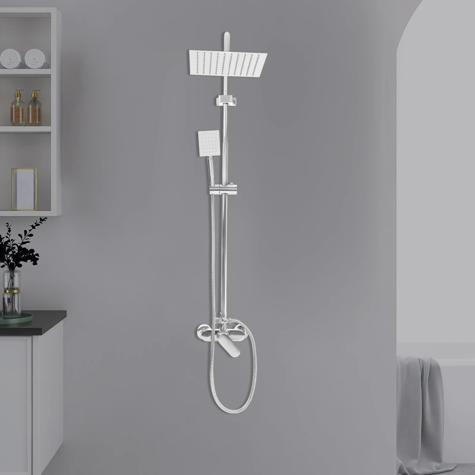 Picture 5: Hot and Cold Shower Set-Silver, Shower Set, Silver, Copper