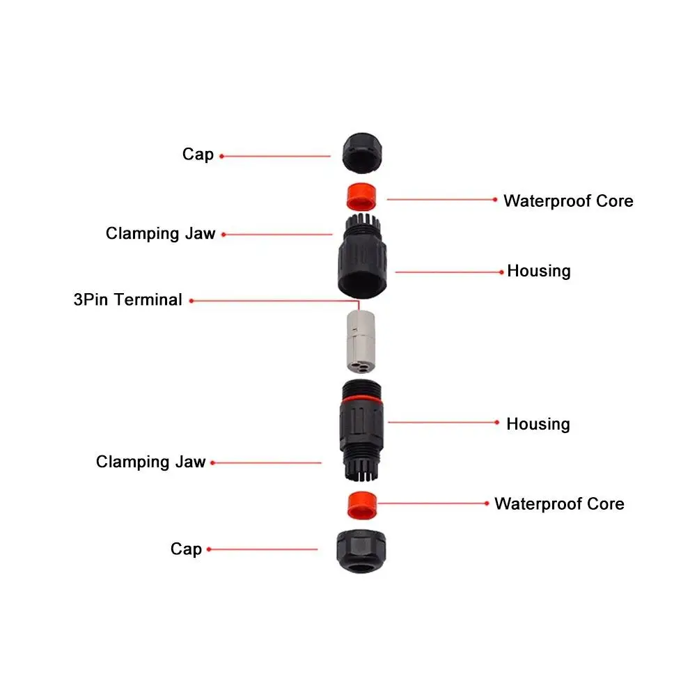 10pcs Mini Threaded Connector Outdoor Ip68 Waterproof Electrical Cable Connector Dropshipping