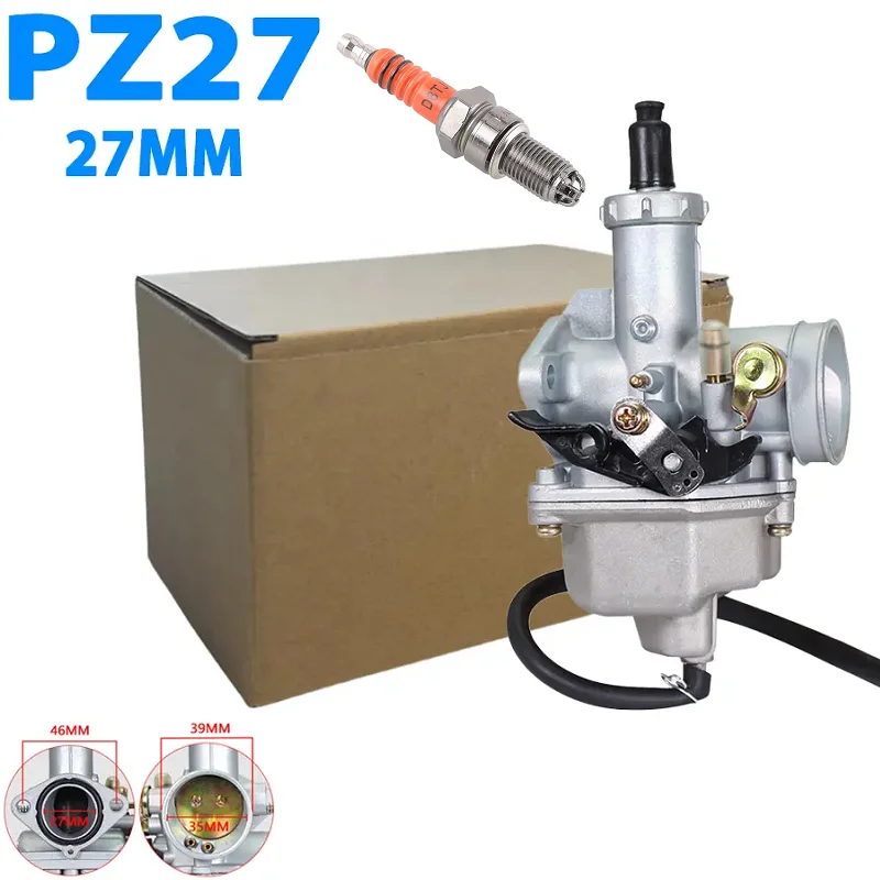 

High Quality PZ27 27mm Motorcycle Carburetor for CG 125cc 150cc 200cc Manual Throttle ATV Engine Carburetor