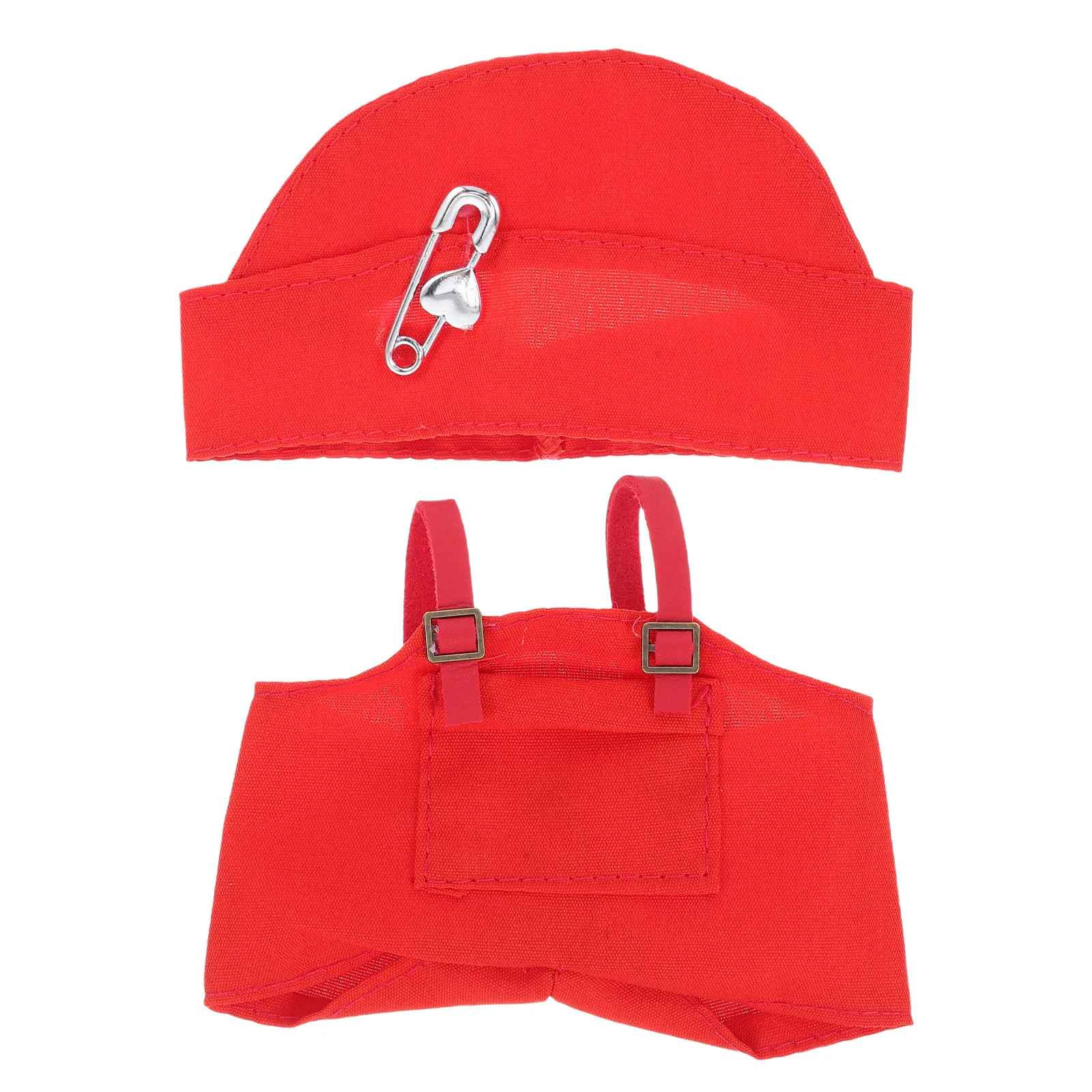 1 set adorabile vestito rosso 17 cm figura action outfit decorazione fai da te include pantaloni per cappelli bambini vestire gioco grucce per vestiti