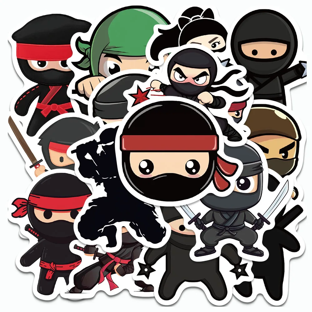 

50PCS Cool Ninja Stickers Cartoon Characters Decals For Notebooks Skateboards Fridge Laptop Phone Toy Graffiti Stickers