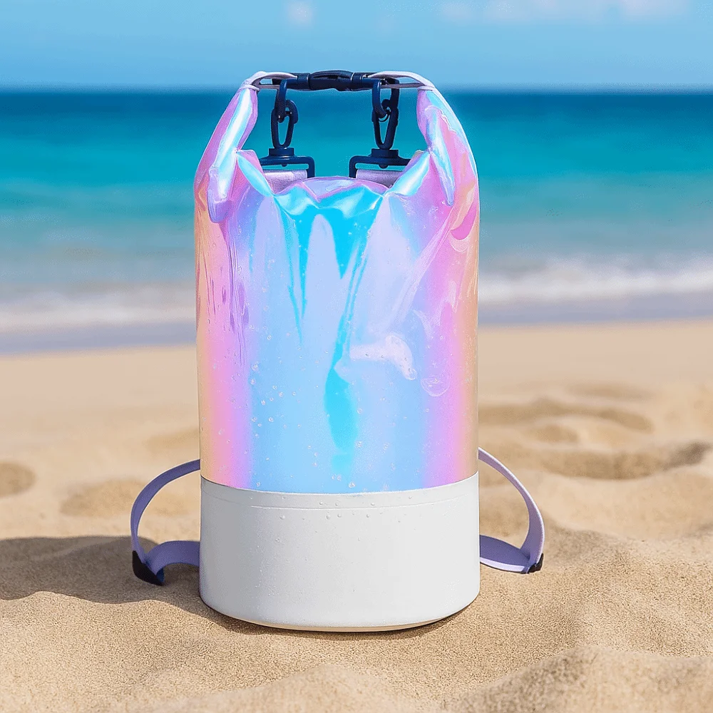 

10L/20L Waterproof Dry Bag Waterproof Backpack Large-Capacity Swimming Bucket Bag with Shoulder Straps Foldable Beach Backpack