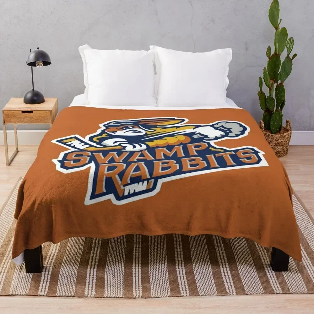Greenville Swamp Rabbits Throw Blanket blankets ands Soft Blankets