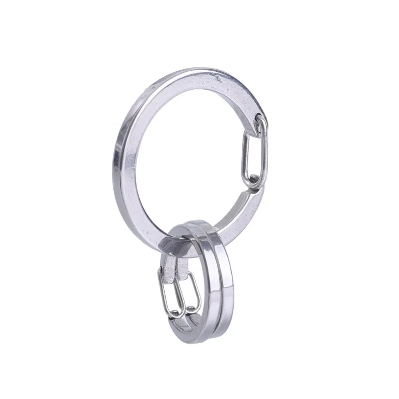 1-3pcs Metal Circular Ring Keyring Keychain Split Rings Keyfob C-type Key Holder Stainless Steel Pendant Stainless Steel Buckle