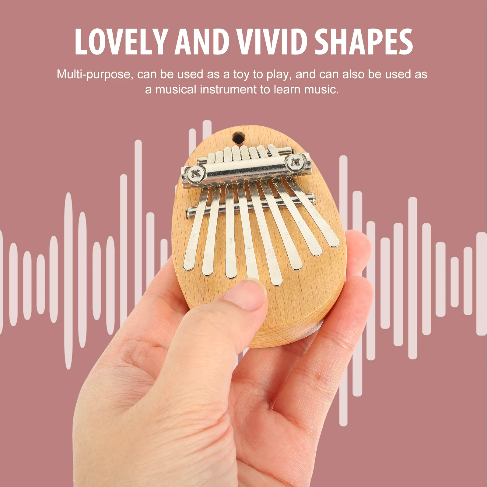 

Thumb Piano Kalimba for Beginners Small Musical Instrument Portable Metal Pine Material Home Use Miniature Kalimba