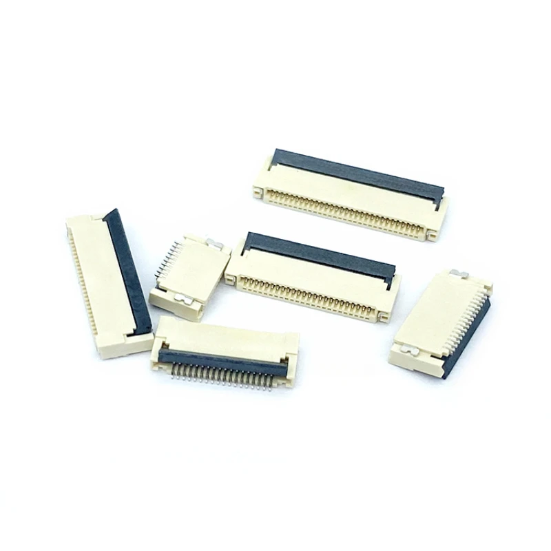 Fpc Ffc Connector Socket Pitch 0.5Mm Back Flip Front Insert Horizontale Socket 4/6/8/10/12/14/16/18/20/22/24/30/36/40/50/60 Pin
