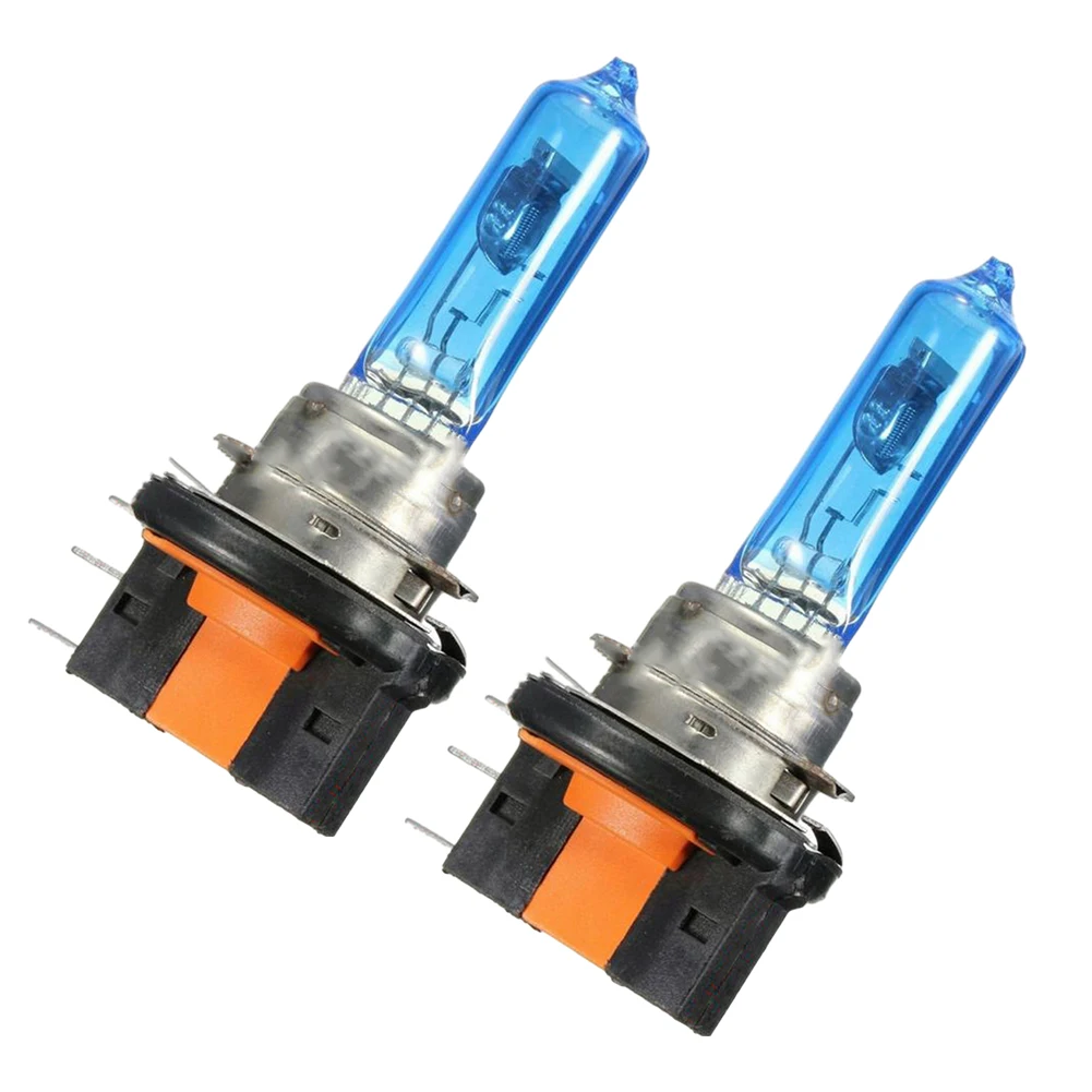 White Halogen Bulbs H15 Halogen Bulbs 1Pack 2Pcs Current 24A Easy Installation Plastic+Glass Power 55W For 12V Car