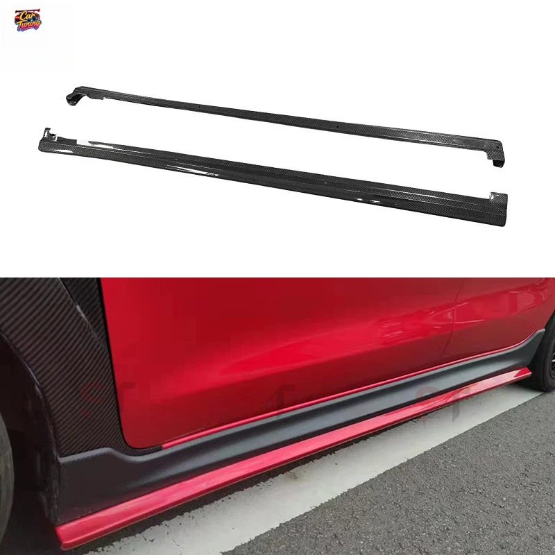 Faldones laterales de fibra de carbono para Suzuki Swift ZC33S, faldones laterales, modificación de kit de carrocería