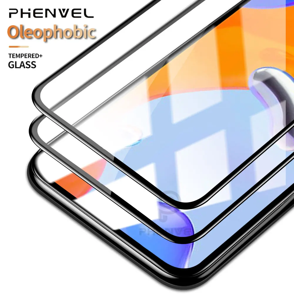 2pcs Redmi Note 11 Pro 5G Oleophobic Tempered Glass Screen Protector For Xiaomi Redmi Note 11 11s Full Cover Protective Glass