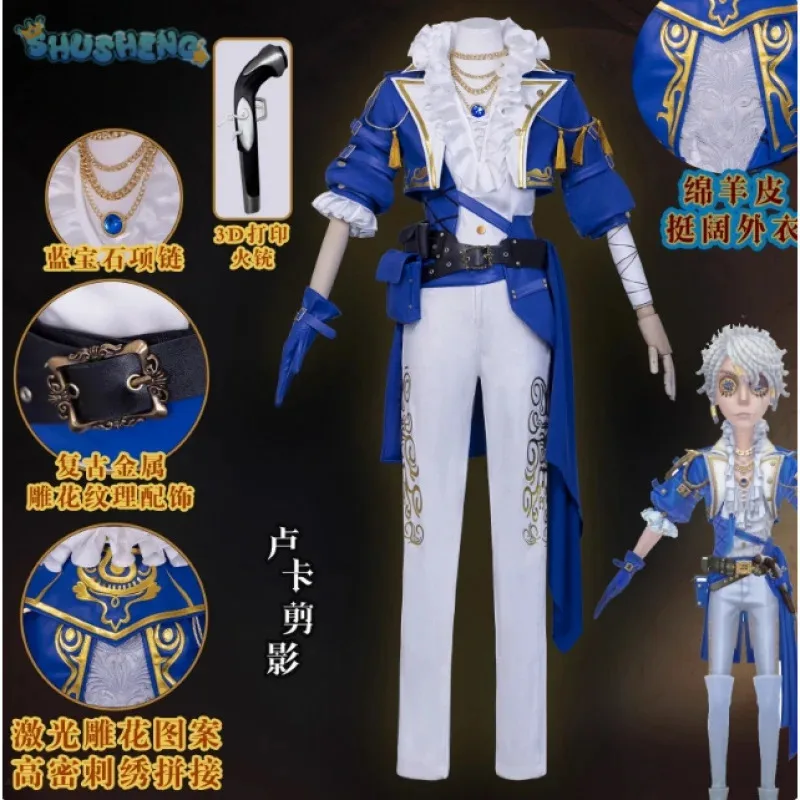 

XT8Game Identity ⅤLuca Balsa Prisoner Cosplay Costume Coat waist bag gloves props wig set Halloween fashion Woman Man New uXT6@!