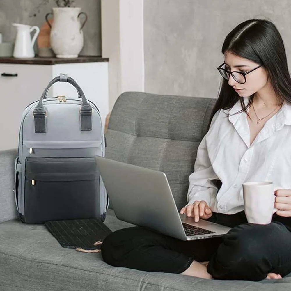 

Oxford Cloth Laptop Backpack Large Capacity with USB Port Large capacity School Bag Waterproof Fixed Webbing Mountaineering Bag