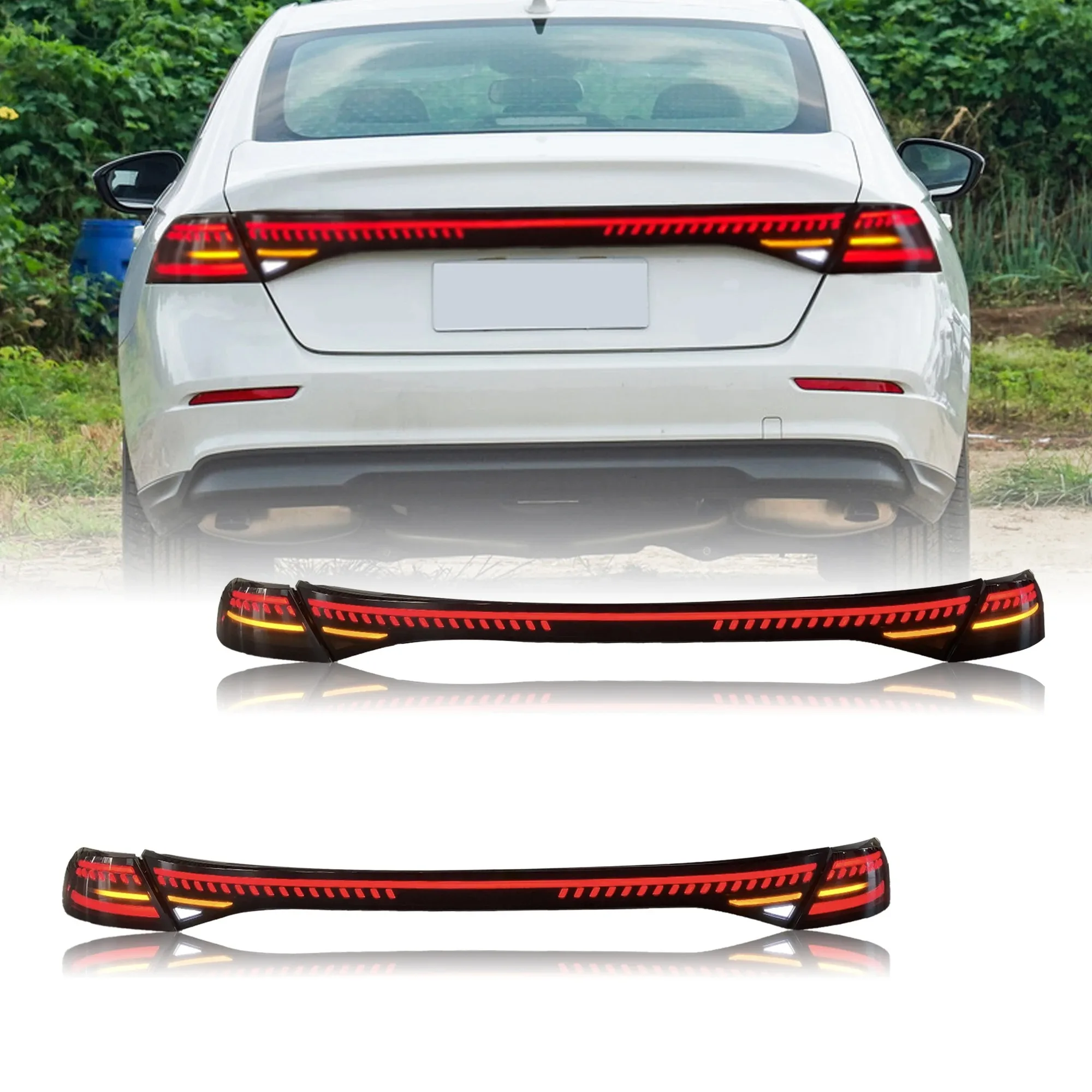 2023 2024 Motion Car Modified Led Tail Lights Rear Lamp for Honda Accord  Stop Lamp with Trunk Lamp