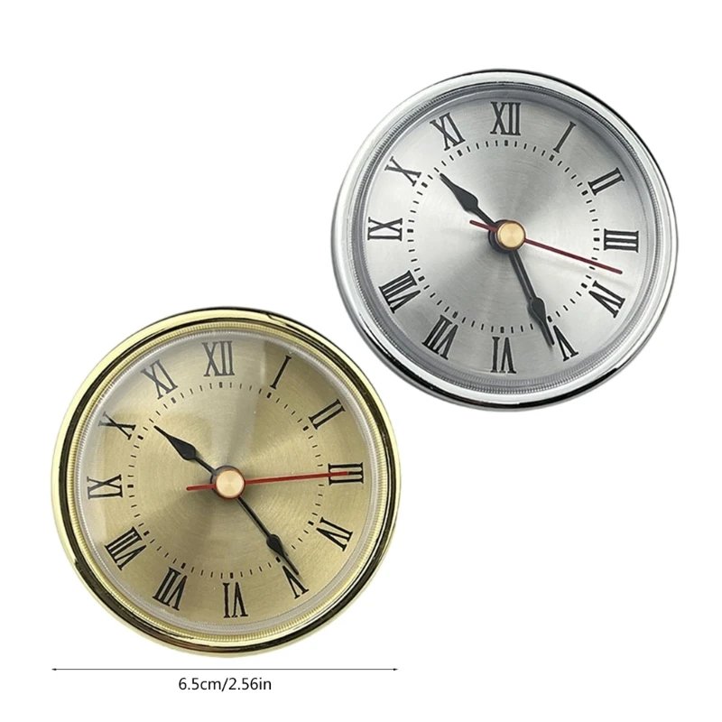 Multifunctional Round Clock Head 65mm Clock Insert Great for Clock Enthusiasts Collector Classical Timepiece Decors