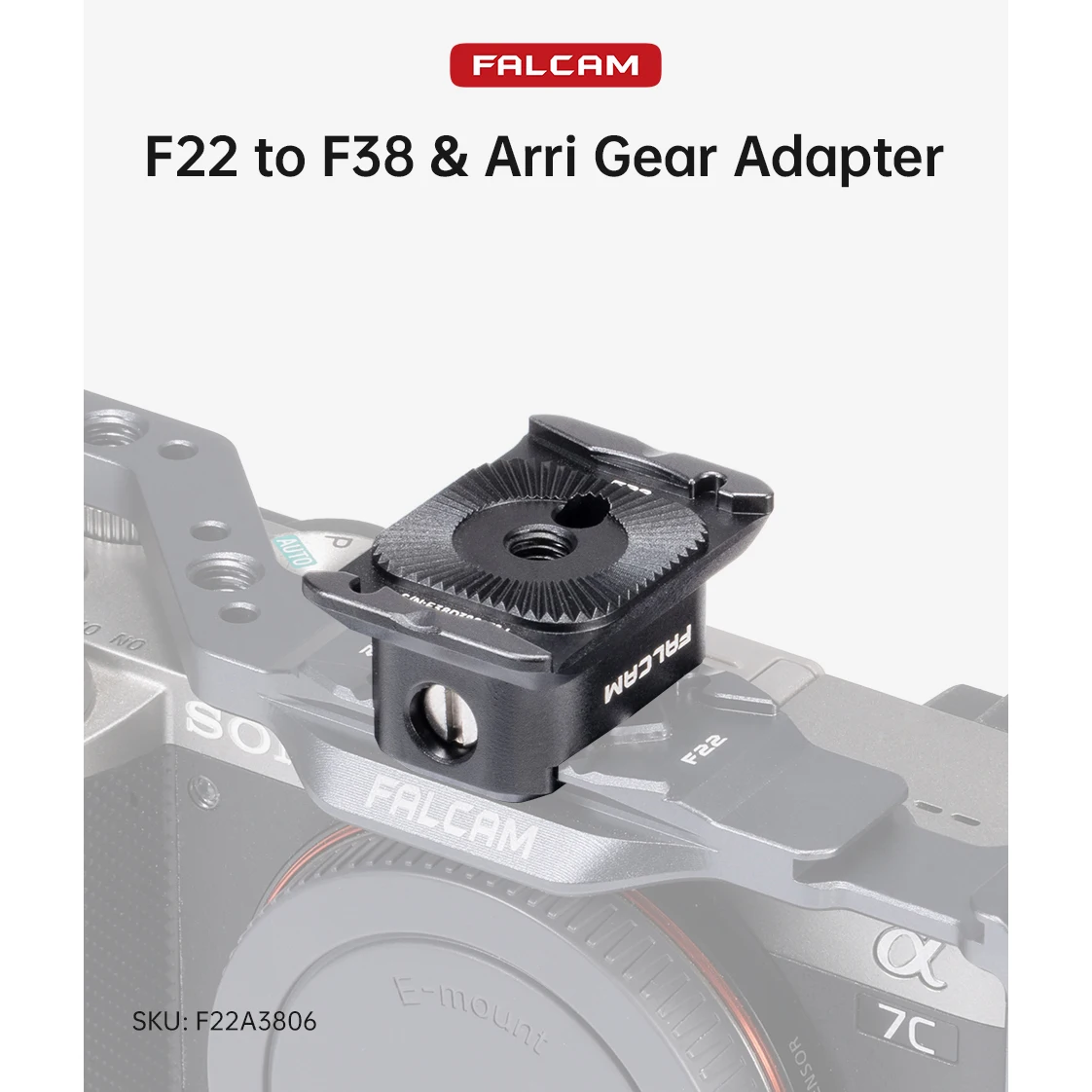 FALCAM F22 a F38 y Arri Adaptador Sistema de interfaz de base de liberación rápida con estándar Arri para expansión de accesorios de cámara
