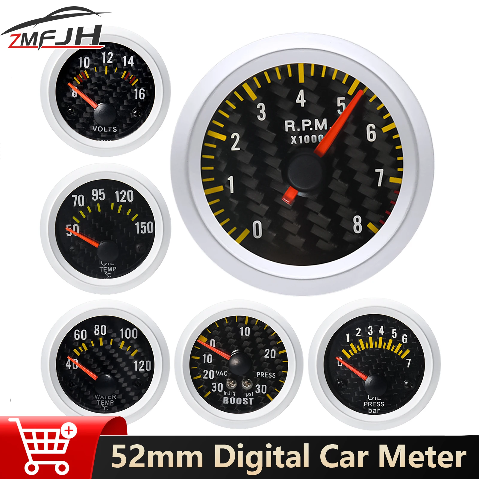 12V 52Mm Car Rpm Ga… - image