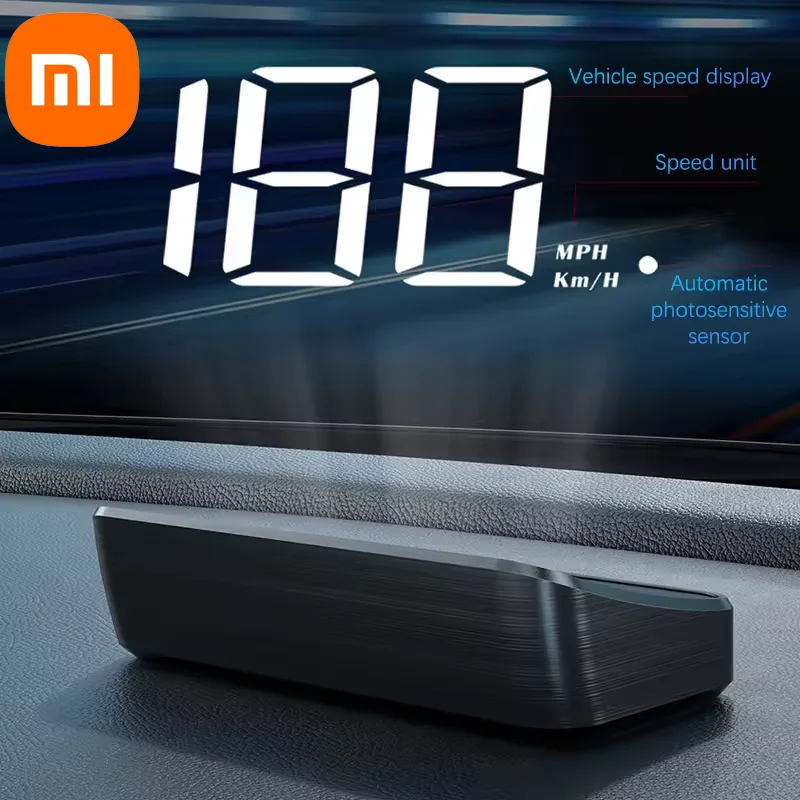 Xiaomi Car Head Up HD Electronics Accessories Display  GPS Speedometer Speed KMH Digital HUD Windshield Projector New Style