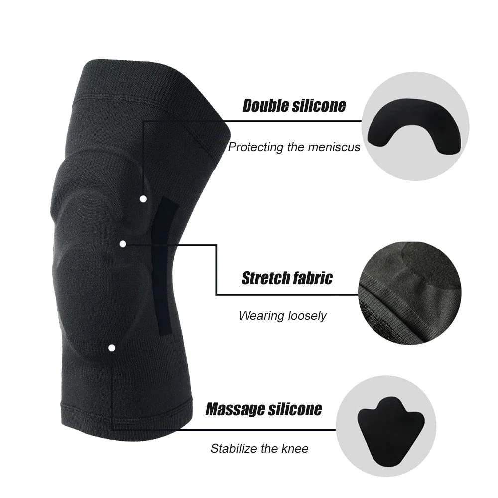 1Pair Knee Brace for Men Women,Lightest Compression Knee Sleeve With Patella Pad for Maximum Knee Support And Fast Recovery