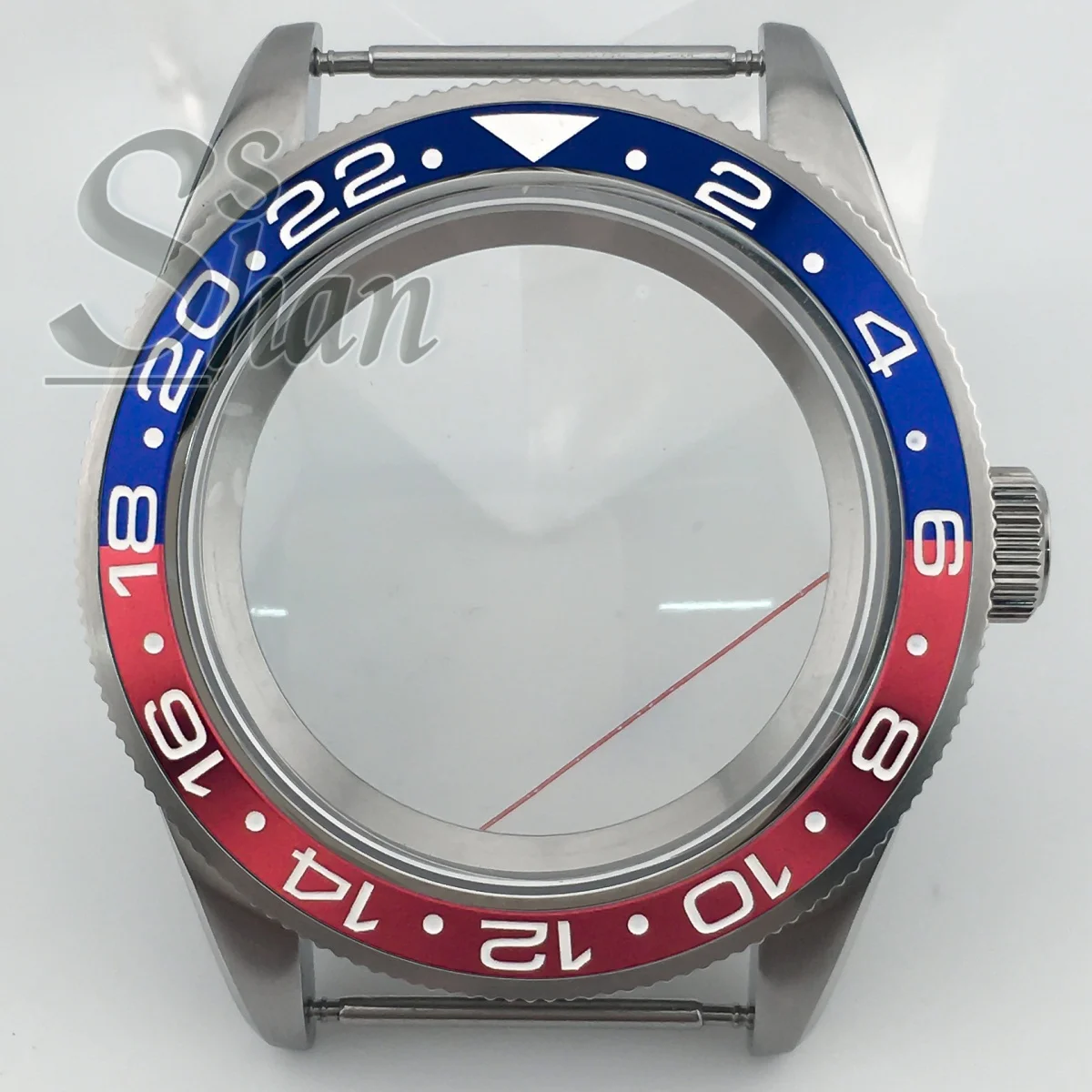 Boîtier en acier inoxydable de 39mm, lunette rotative en verre bombé, cristal saphir adapté aux pièces de mouvement NH34 NH35 NH36 EAT2824 PT5000