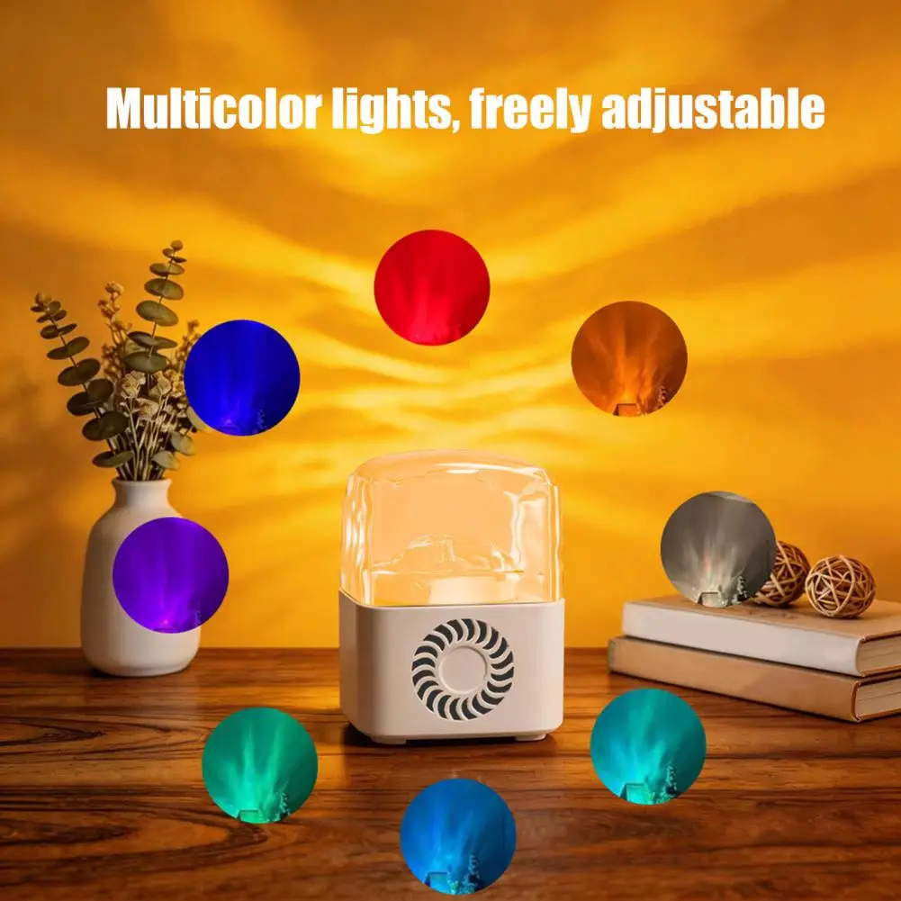 Water Ripple Projector Light Color Changing Mood Light Night Light Speaker with 16 Color Led Ocean Ripple Ambient for Bedroom