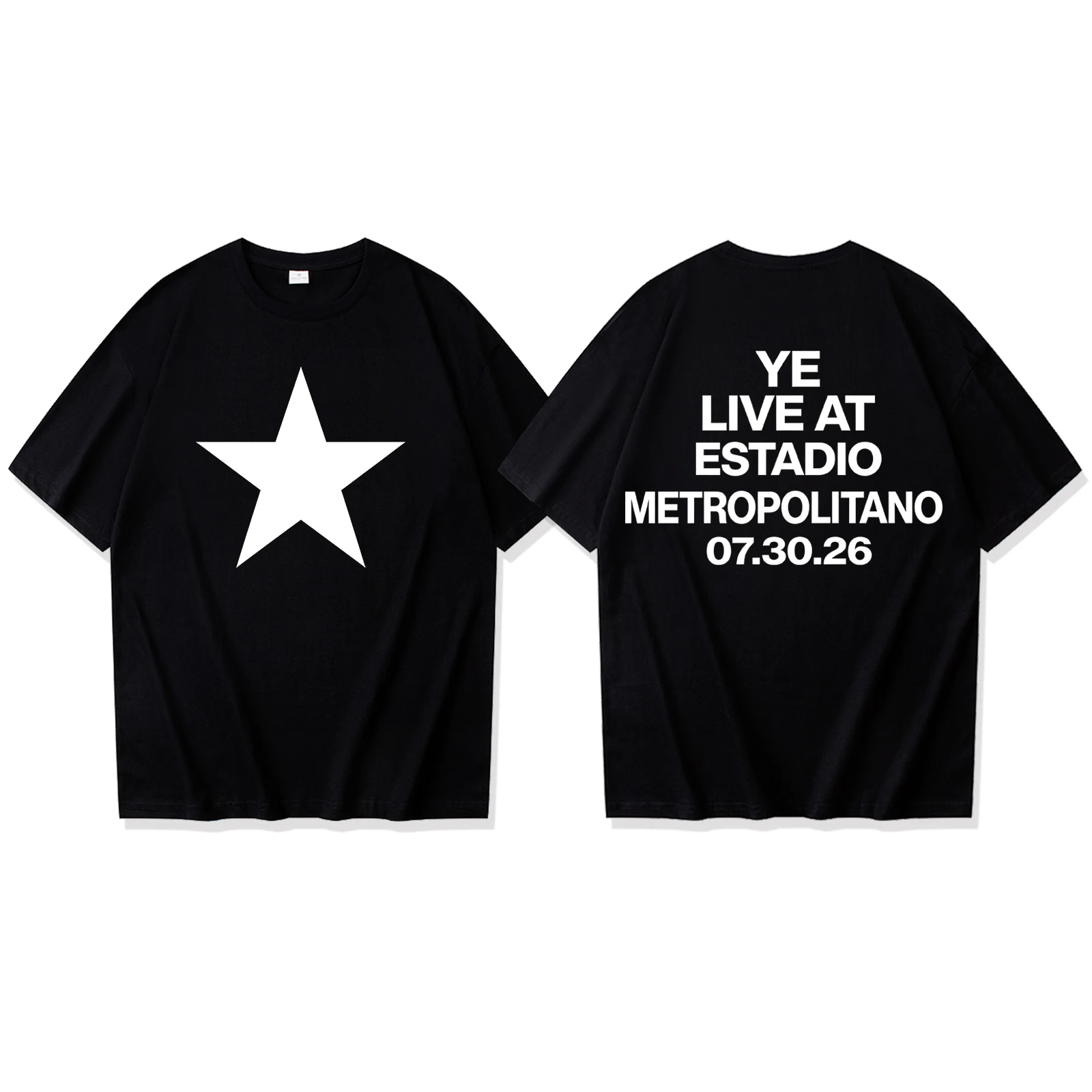 Kanye West Live in Estadio Metropolitano Algarve T-shirt Men Women Harajuku Streetwear Short Sleeve Y2k Shirt