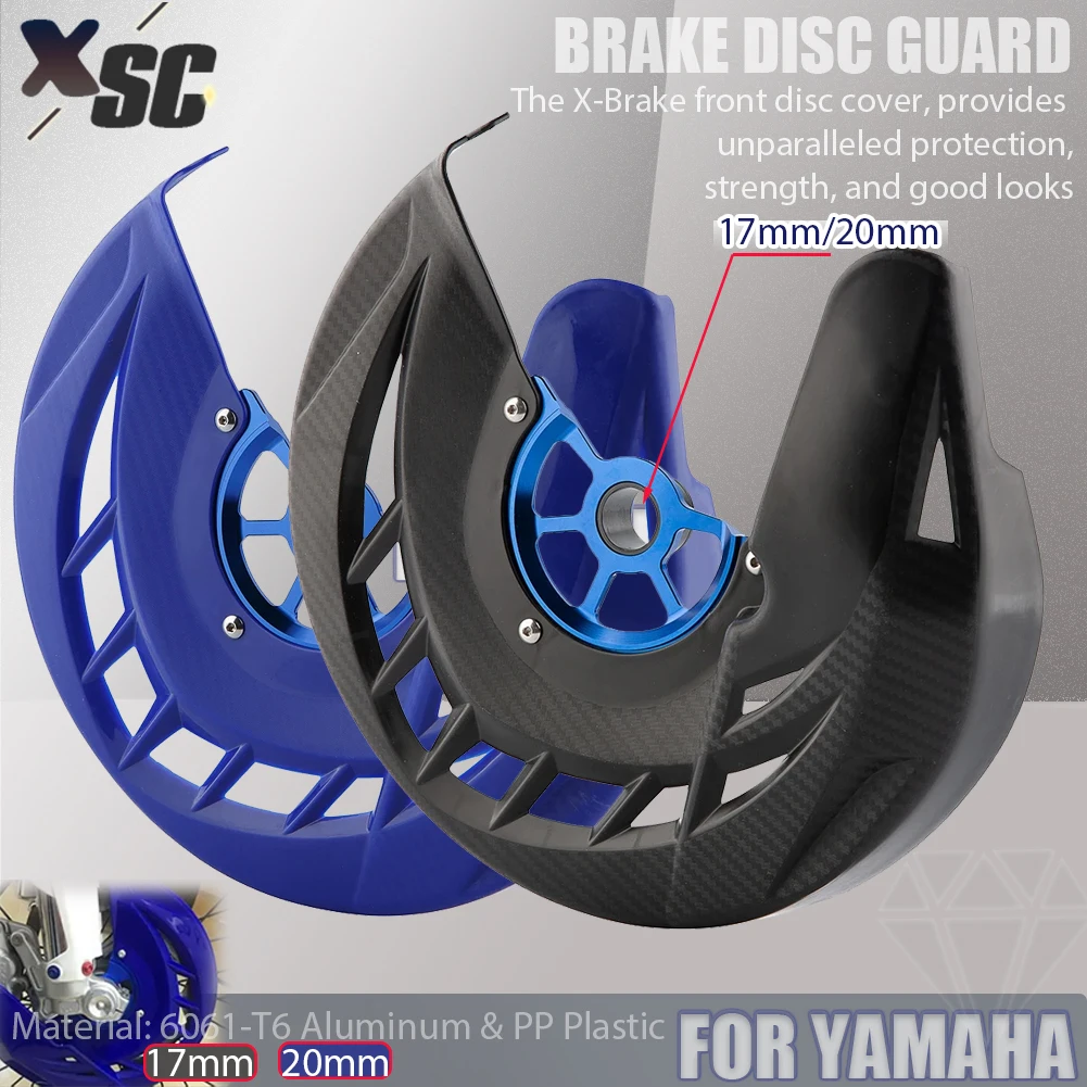 Motorcycle CNC Front Brake Disc Guard Protector Cover X-Brake For YAMAHA WR250F 2004-2019 WR450F 2004-2018 17mm 20mm Inner Hole