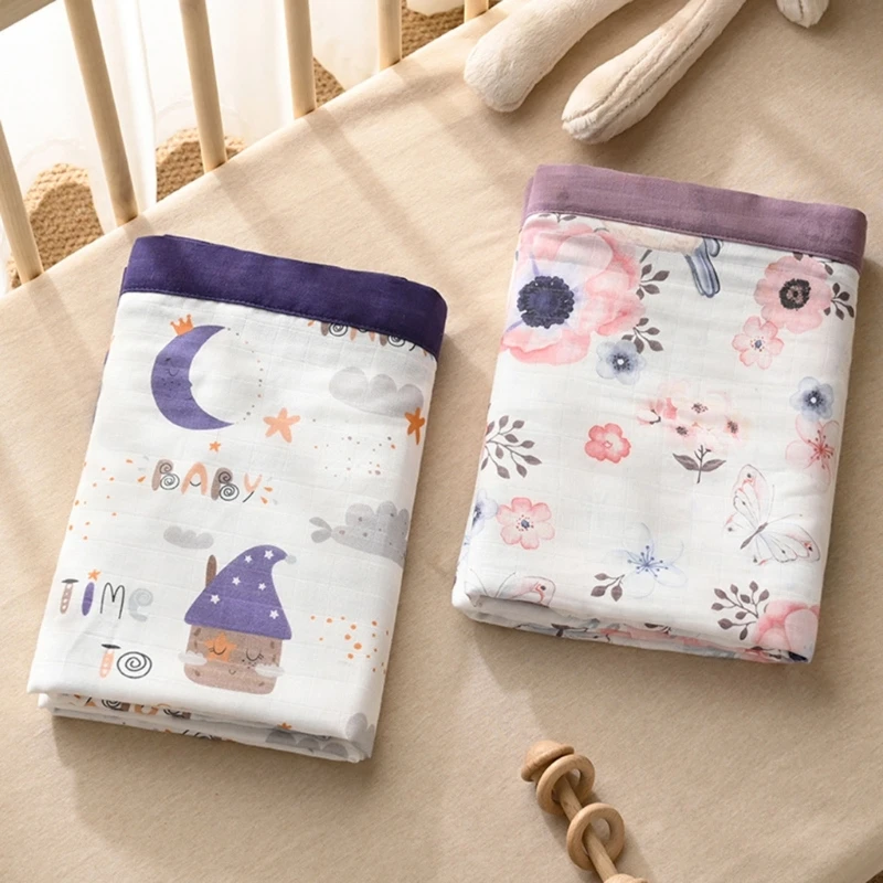 Muslin Cotton Baby Blanket Newborn Soft Absorbent Swaddle Blanket Breathable